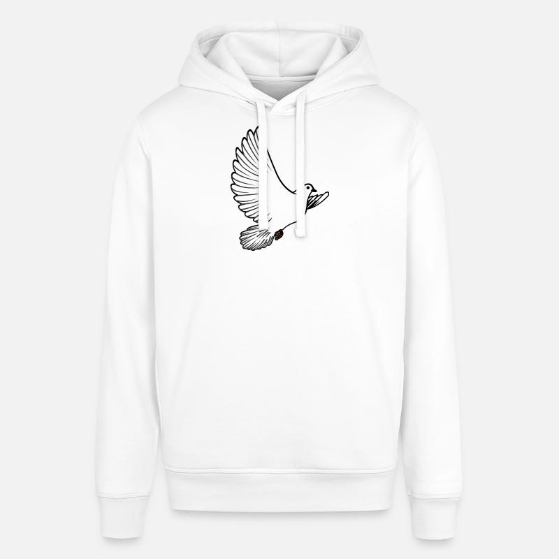 Weiße Taubenbrieftaube Ziertaube oder Friedenstaube - Stanley/Stella Unisex Hoodie SOUNDER - Weiß