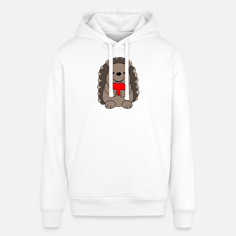 Hérisson avec un cœur - Sweat à capuche SOUNDER Stanley/Stella Unisexe - blanc