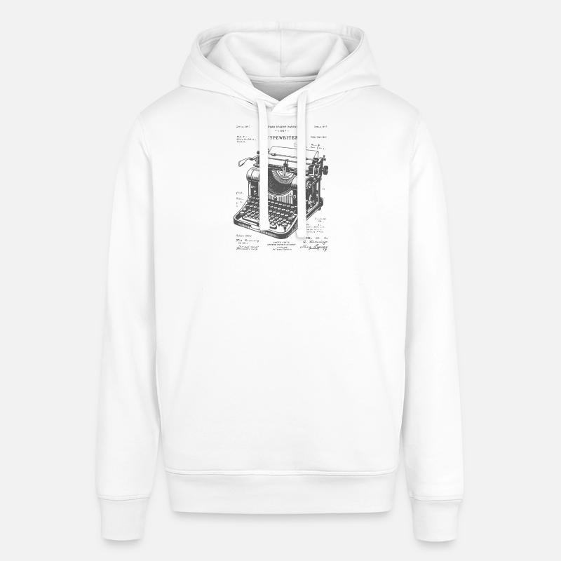 Plan de machine à écrire antique - Sweat à capuche SOUNDER Stanley/Stella Unisexe - blanc