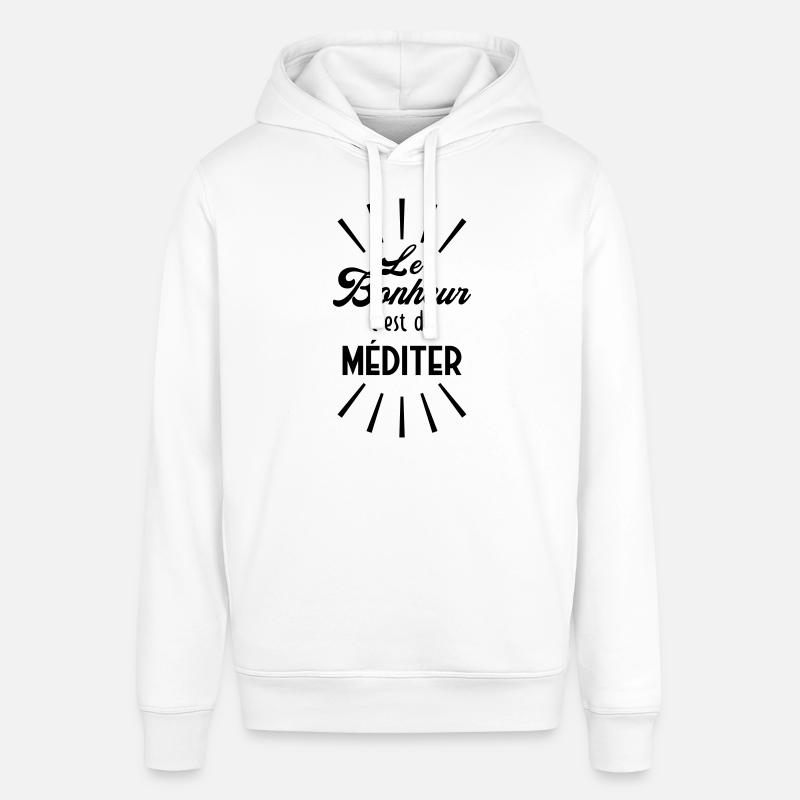 Le Bonheur c'est de méditer - Sweat à capuche SOUNDER Stanley/Stella Unisexe - blanc