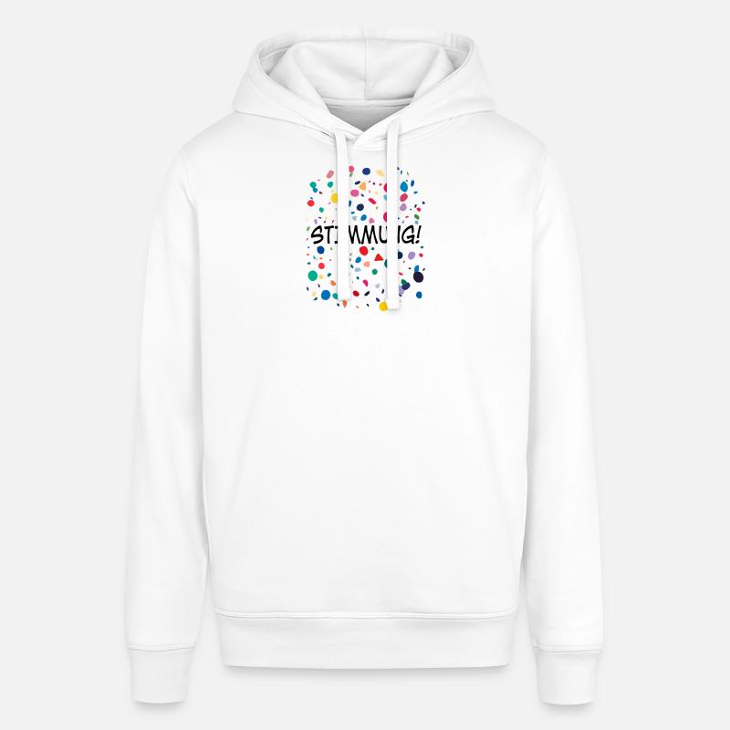 T-shirt Carnaval Carnaval Confettis Carnaval - Sweat à capuche SOUNDER Stanley/Stella Unisexe - blanc