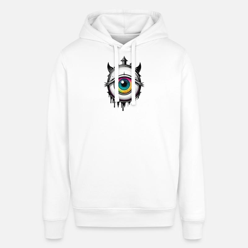 Ojo con cuernos - Sudadera unisex Stanley/Stella SOUNDER - blanco