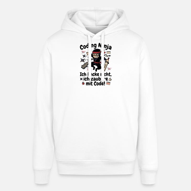 Coder Ninja Programmierer Humor - Stanley/Stella Unisex Hoodie SOUNDER - Weiß