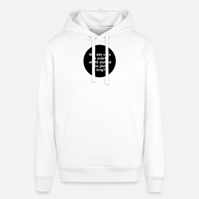 Devrait-il l’être ,,, (Cercle noir) - Sweat à capuche SOUNDER Stanley/Stella Unisexe - blanc