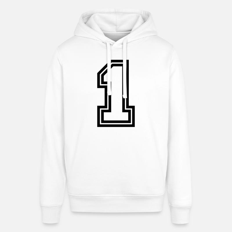1 symbole numérique - Sweat à capuche SOUNDER Stanley/Stella Unisexe - blanc