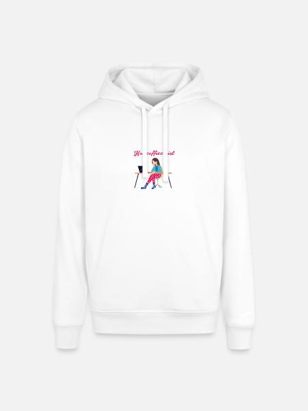 homeoffice meisje, thuiskantoor, werk, kantoor - Stanley/Stella Uniseks biologische hoodie SOUNDER - wit