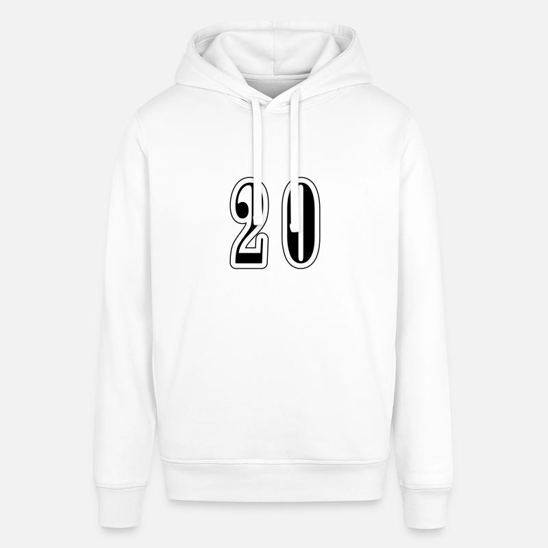 20 Symbole numérique - Sweat à capuche SOUNDER Stanley/Stella Unisexe - blanc