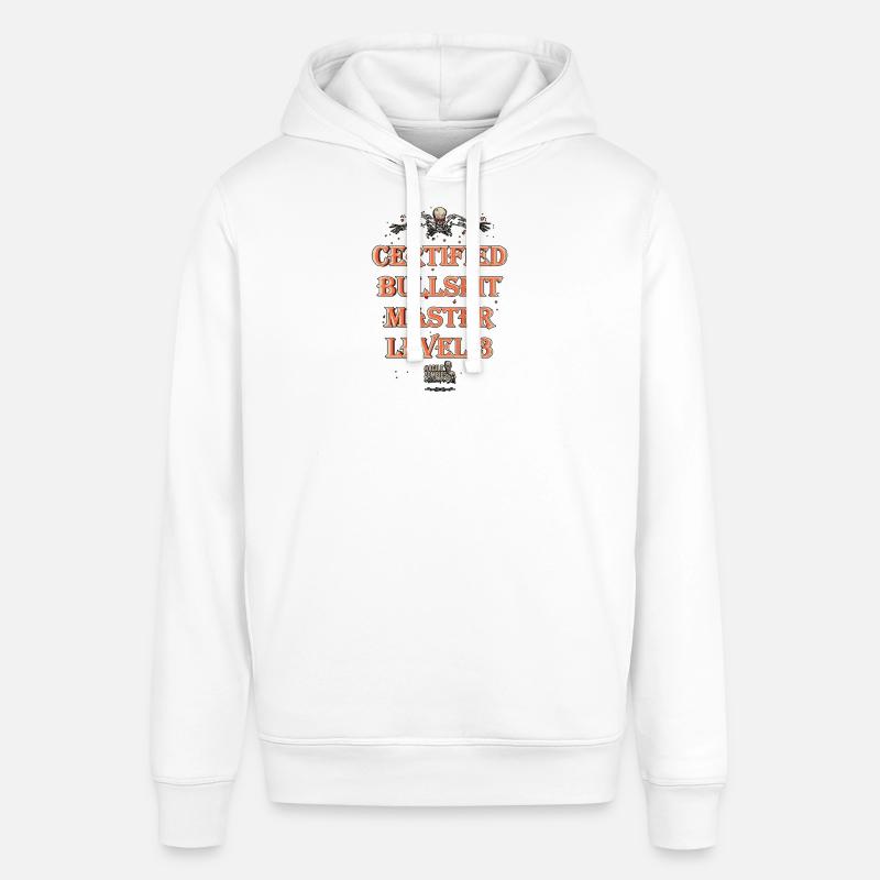 Certifié Bullshit Master Niveau 3 - Sweat à capuche SOUNDER Stanley/Stella Unisexe - blanc