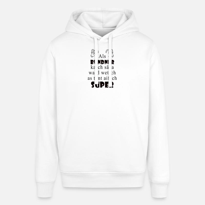 Dialecte des Grisons Super expression - Sweat à capuche SOUNDER Stanley/Stella Unisexe - blanc