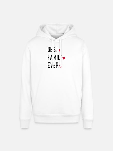 Beste familie - Stanley/Stella Uniseks biologische hoodie SOUNDER - wit