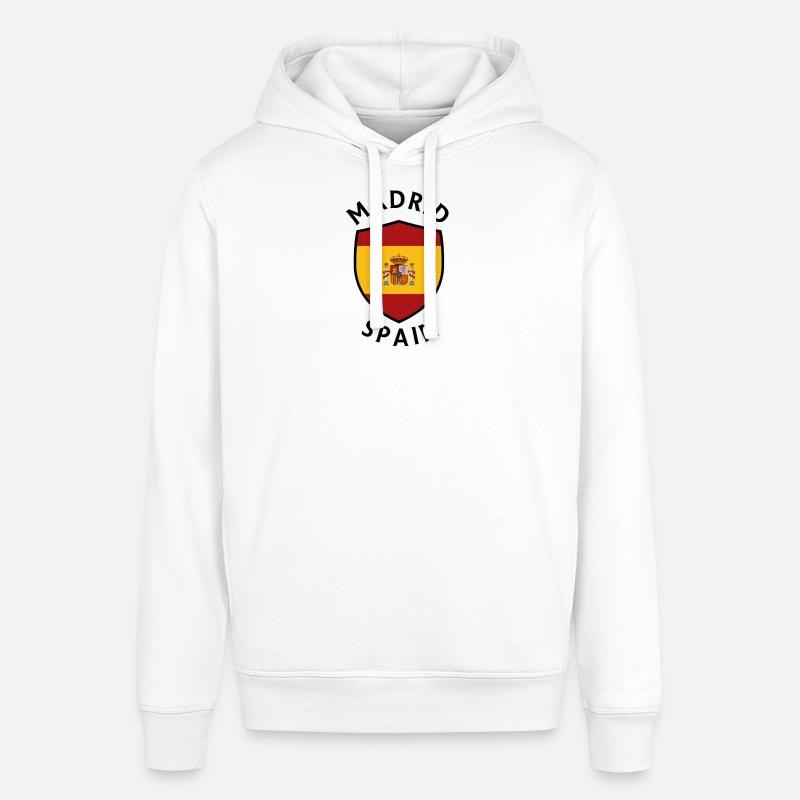 Bouclier de Madrid avec drapeau espagnol - Sweat à capuche SOUNDER Stanley/Stella Unisexe - blanc