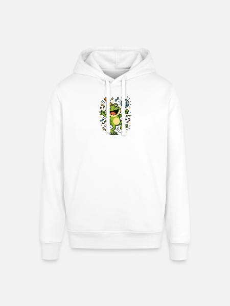 Party Frog - Stanley/Stella SOUNDER Unisex Hoodie - white