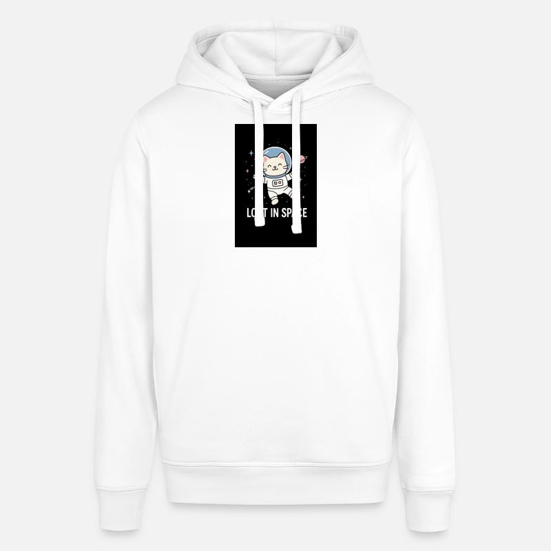 Astronaute chat perdu dans l’espace - Sweat à capuche SOUNDER Stanley/Stella Unisexe - blanc
