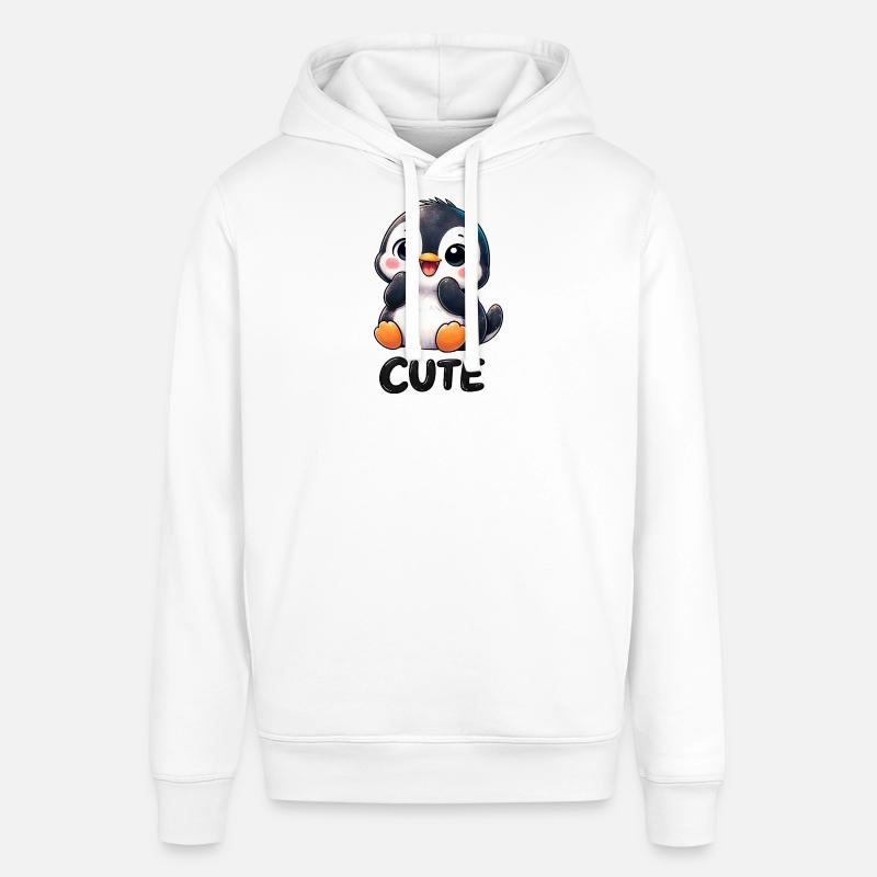Pingouin chibi mignon timide timide mignon - Sweat à capuche SOUNDER Stanley/Stella Unisexe - blanc