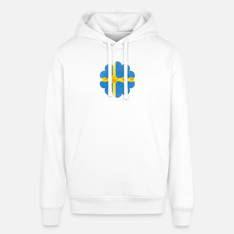 Suède Pissenlit Fleurs Suède Drapeau - Sweat à capuche SOUNDER Stanley/Stella Unisexe - blanc