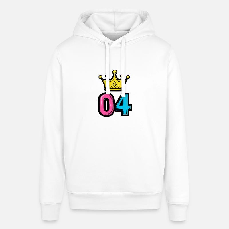 Couronne à 4 chiffres - Sweat à capuche SOUNDER Stanley/Stella Unisexe - blanc