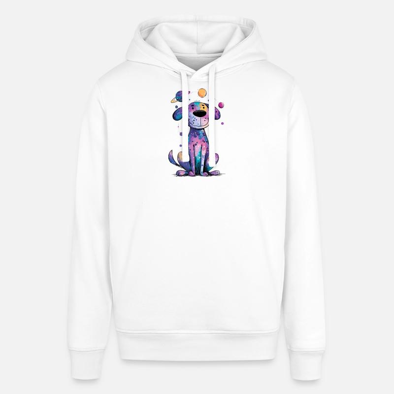 Chiot galactique dans l’espace - Sweat à capuche SOUNDER Stanley/Stella Unisexe - blanc