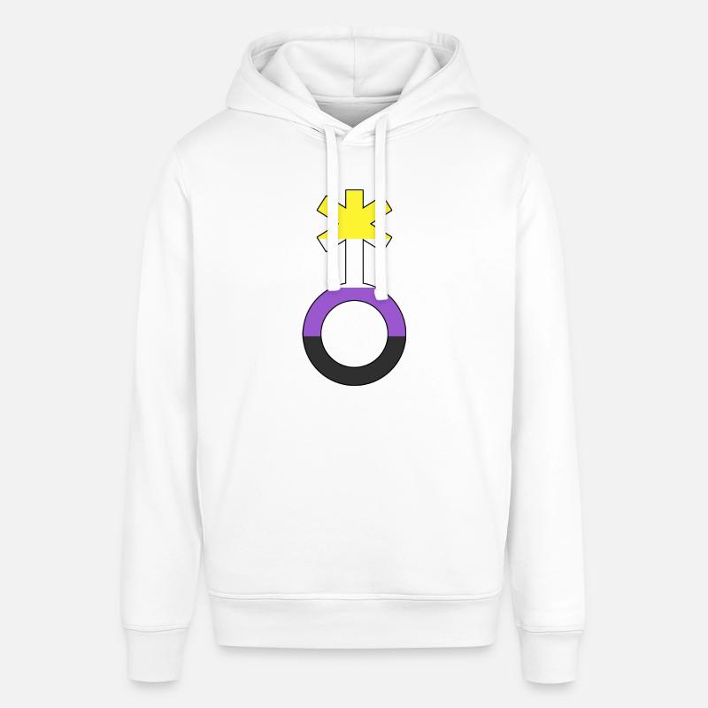 Non-binary symbol non-binary non-binary gender - Stanley/Stella SOUNDER Unisex Hoodie - white