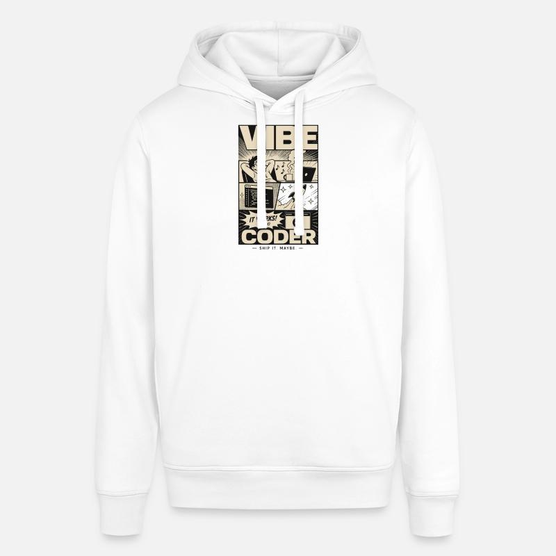 Vibe Coder Programmer Humor - Stanley/Stella SOUNDER Unisex Hoodie - white