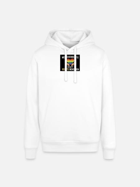 Human rights instead of right-wing people - Stanley/Stella SOUNDER Unisex Hoodie - white