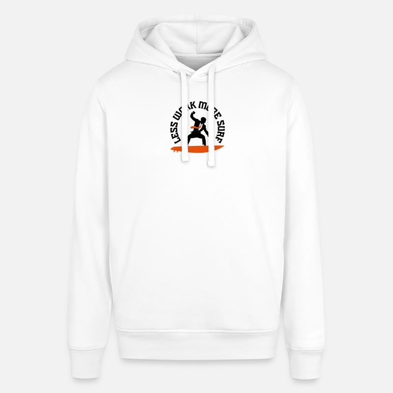 Moins de travail, surf plus ... - Sweat à capuche SOUNDER Stanley/Stella Unisexe - blanc