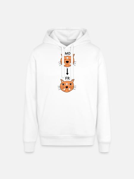 Monday to Friday - Stanley/Stella SOUNDER Unisex Hoodie - white
