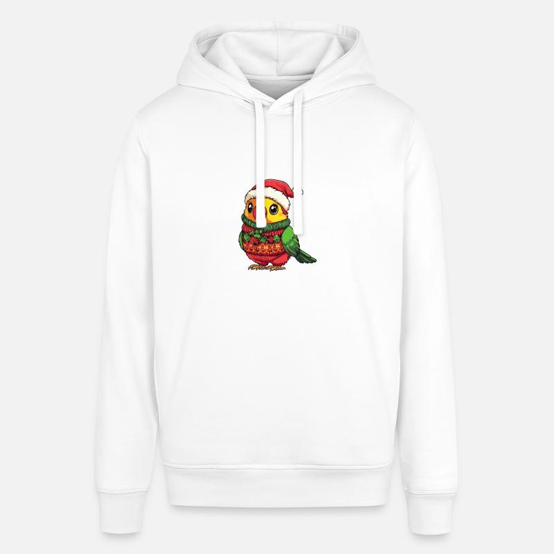 Bande dessinée de Noël perroquet - Sweat à capuche SOUNDER Stanley/Stella Unisexe - blanc