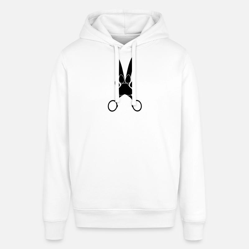 Patte de chien sur ciseaux - Sweat à capuche SOUNDER Stanley/Stella Unisexe - blanc