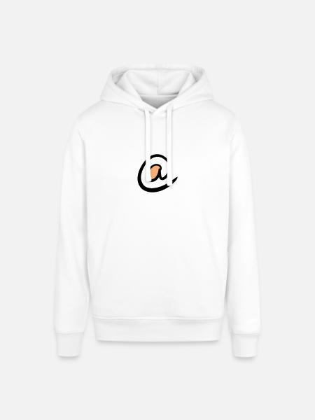 @ tegn. Ät / At Symbol. Webikoner. Emalje. - Stanley/Stella SOUNDER unisex hoodie - hvid