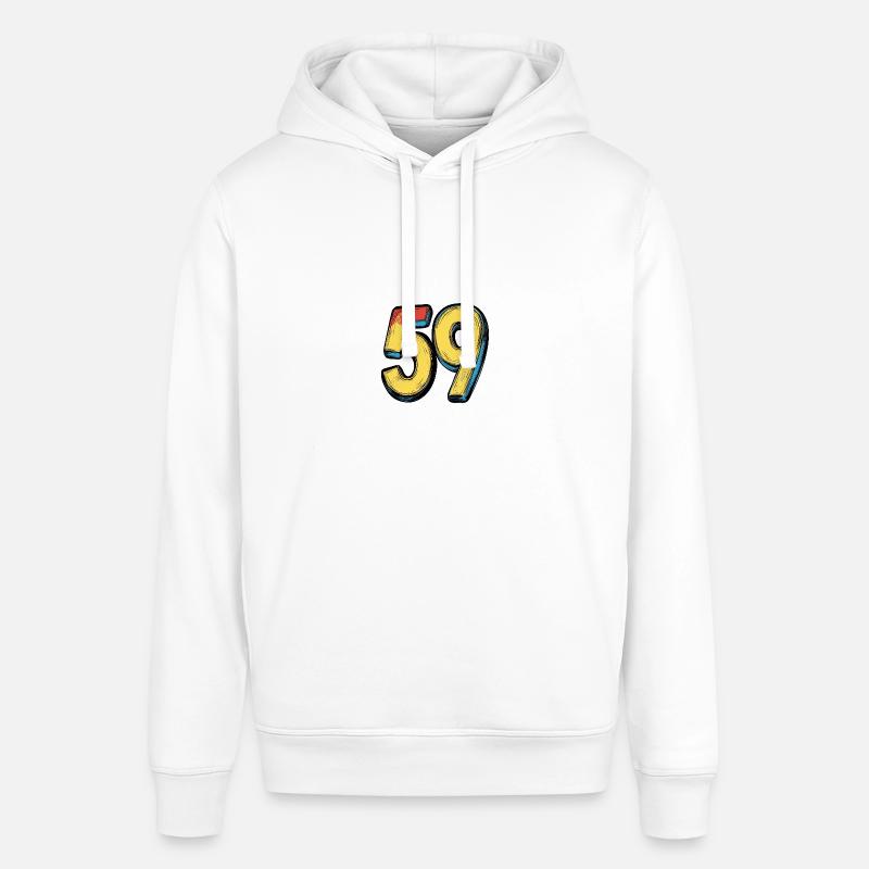 59 Symbole numérique - Sweat à capuche SOUNDER Stanley/Stella Unisexe - blanc
