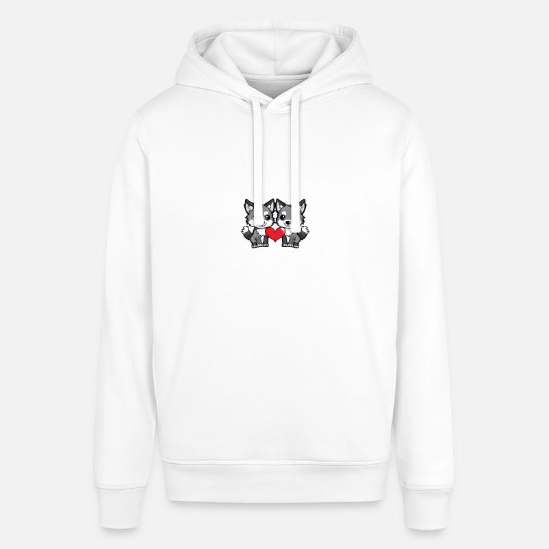 Couple de loups Saint-Valentin - Sweat à capuche SOUNDER Stanley/Stella Unisexe - blanc