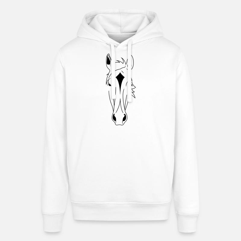 tête de cheval - Sweat à capuche SOUNDER Stanley/Stella Unisexe - blanc