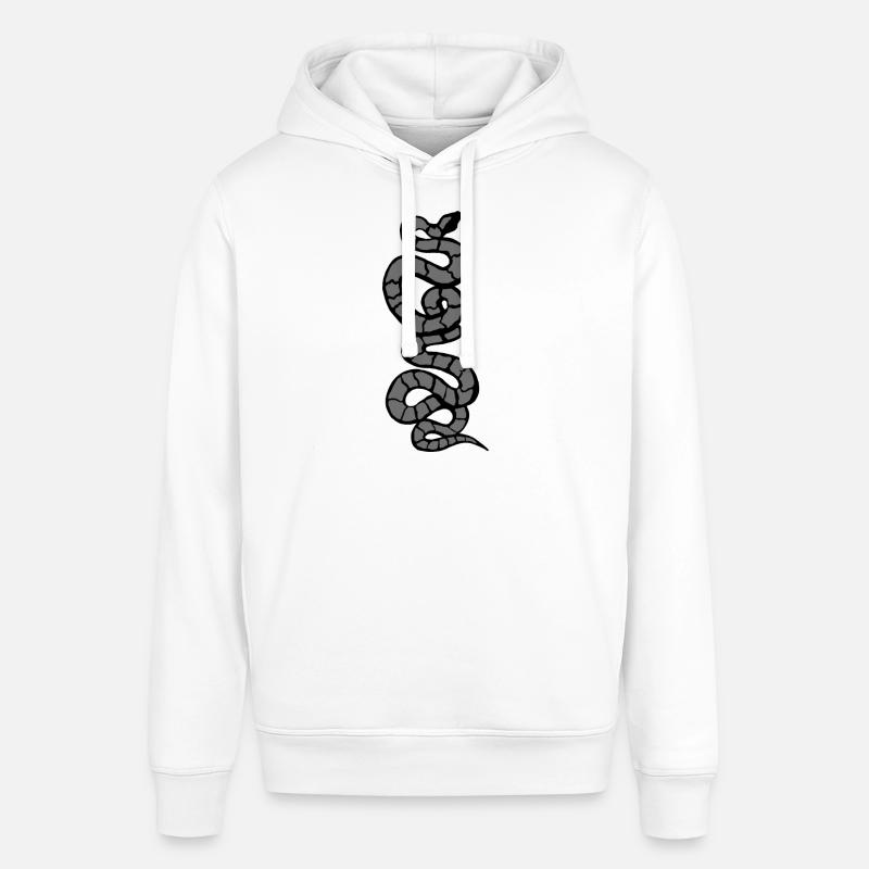 Serpent Python gris - Sweat à capuche SOUNDER Stanley/Stella Unisexe - blanc