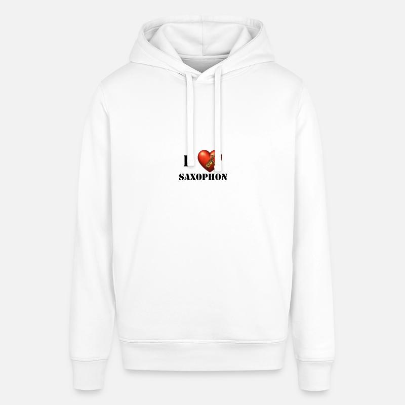 J’adore le saxophone - Sweat à capuche SOUNDER Stanley/Stella Unisexe - blanc