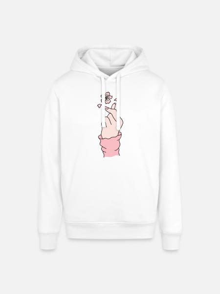 Coréen Doigt Coeur Fleur De Pêcher K-pop K-pop - Sweat à capuche SOUNDER Stanley/Stella Unisexe - blanc