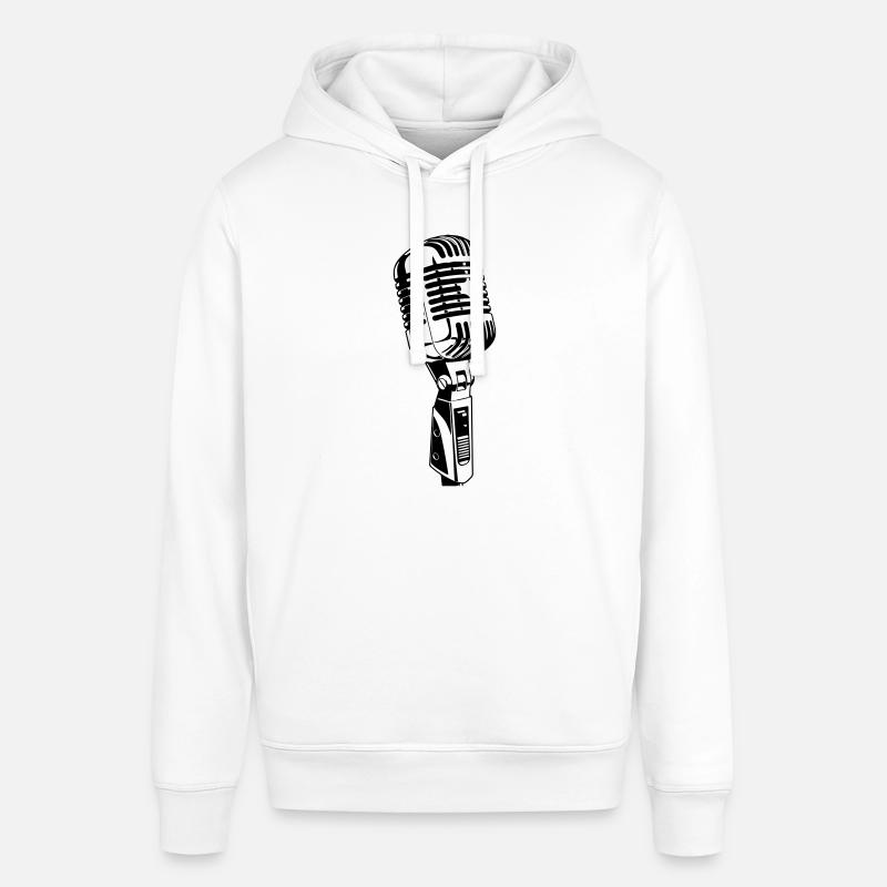 Icône de microphone Musicien - Sweat à capuche SOUNDER Stanley/Stella Unisexe - blanc