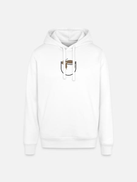 Pocket sloth - Stanley/Stella SOUNDER Unisex Hoodie - white