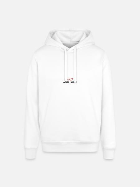 Just Married Wedding Heart - Stanley/Stella SOUNDER Unisex Hoodie - white