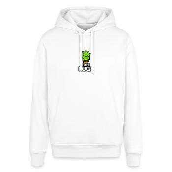 Entzückende digitale Zeichnung des Karikaturkaktus - Angebot - Stanley/Stella Unisex Hoodie SOUNDER - Weiß - Vorne - Alina (178cm) & Michal (187cm)