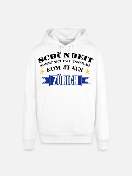 Beauté de Zurich - Sweat à capuche SOUNDER Stanley/Stella Unisexe - blanc