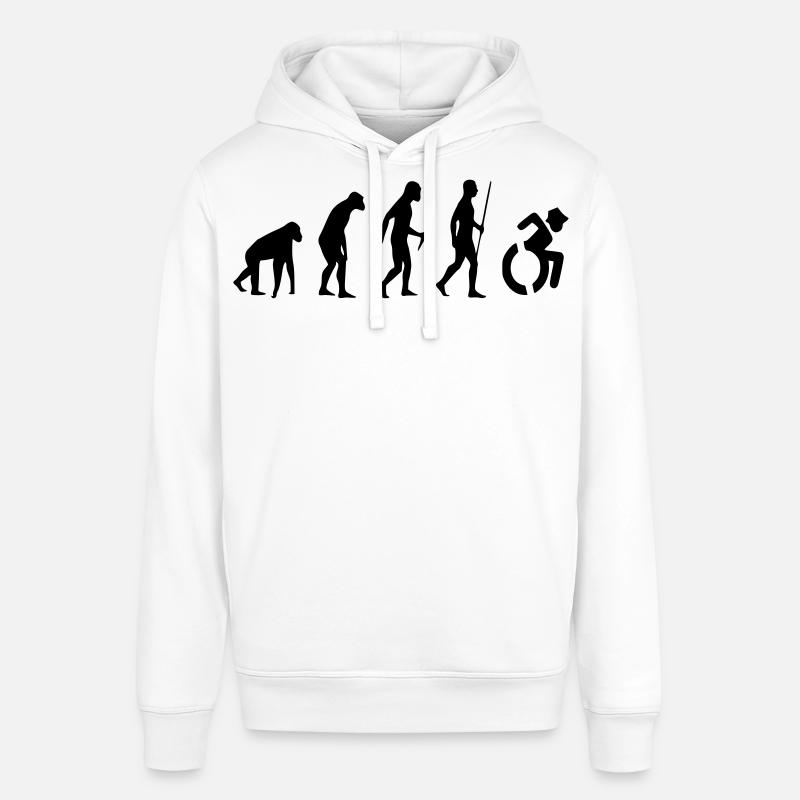 Evolution Rollstuhl. Die Rollstuhl-Evolution * - Stanley/Stella Unisex Hoodie SOUNDER - Weiß
