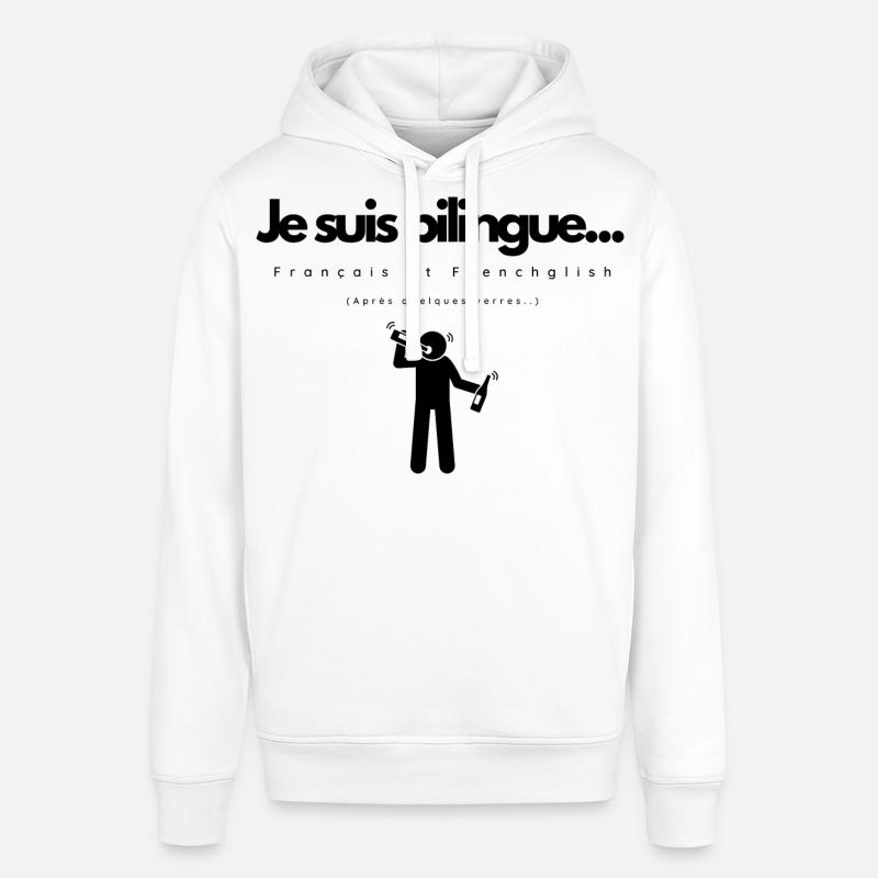 Je suis Bilingue - Sweat à capuche SOUNDER Stanley/Stella Unisexe - blanc