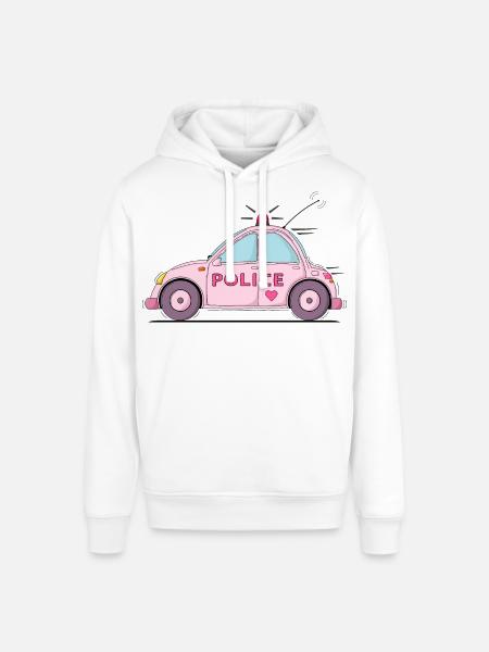 Polizeiauto Police Rosa - Stanley/Stella Unisex Hoodie SOUNDER - Weiß