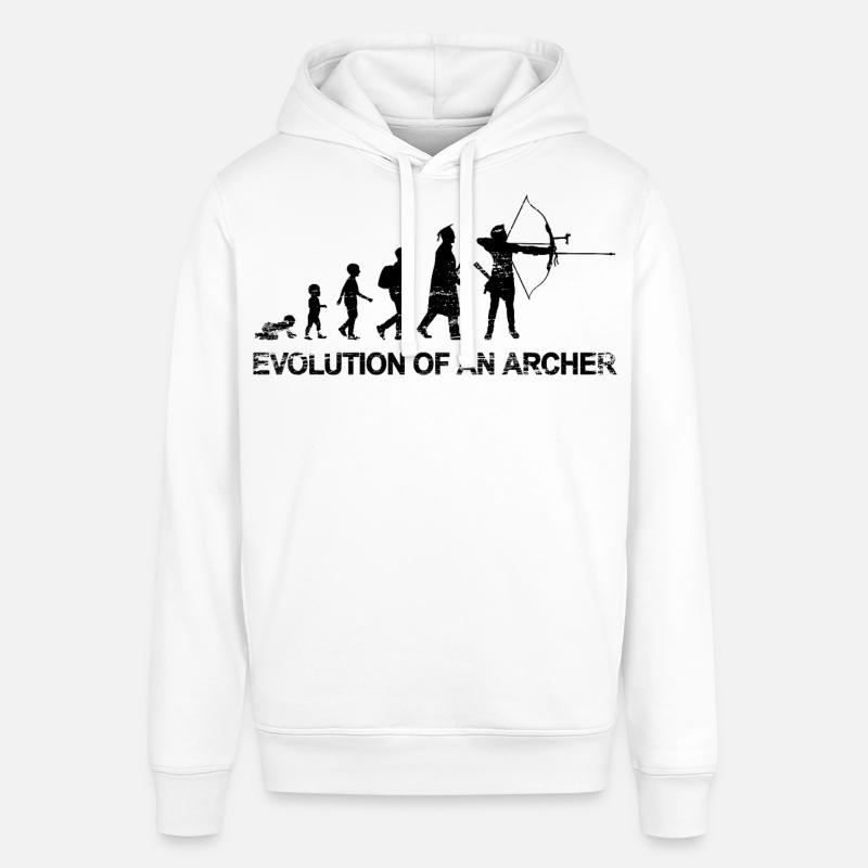 Évolution d’un archer - Sweat à capuche SOUNDER Stanley/Stella Unisexe - blanc