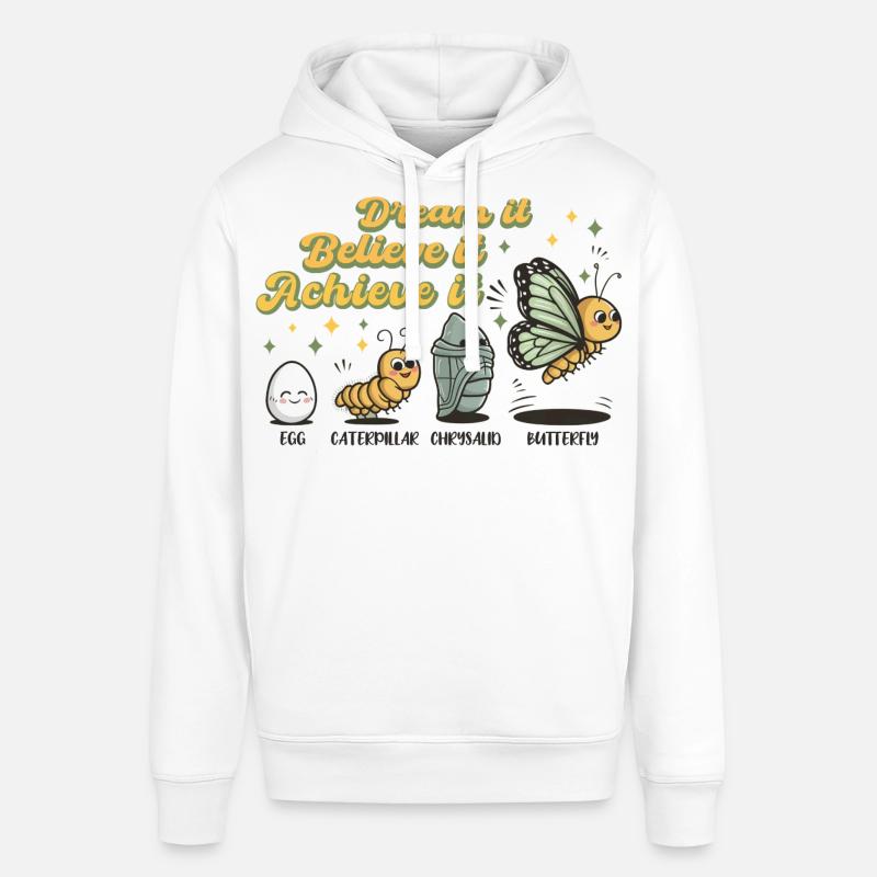 Chenille Papillon Ecole Evolution Cadeau - Sweat à capuche SOUNDER Stanley/Stella Unisexe - blanc
