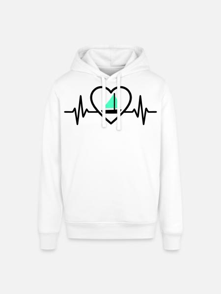Heart Sailing – Passion Boat - Stanley/Stella SOUNDER Unisex Hoodie - white