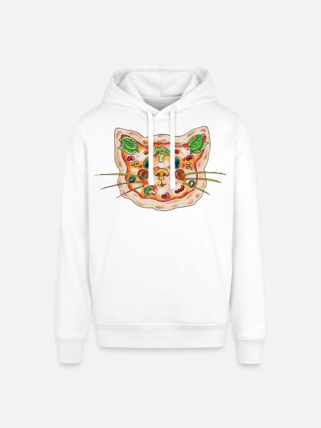 Pizza Katze - Stanley/Stella Unisex Hoodie SOUNDER - Weiß
