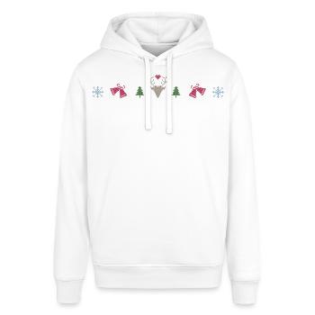kleine Geschenke zu Weihnachten - Stanley/Stella Unisex Hoodie SOUNDER - Weiß - Vorne - Alina (178cm) & Michal (187cm)