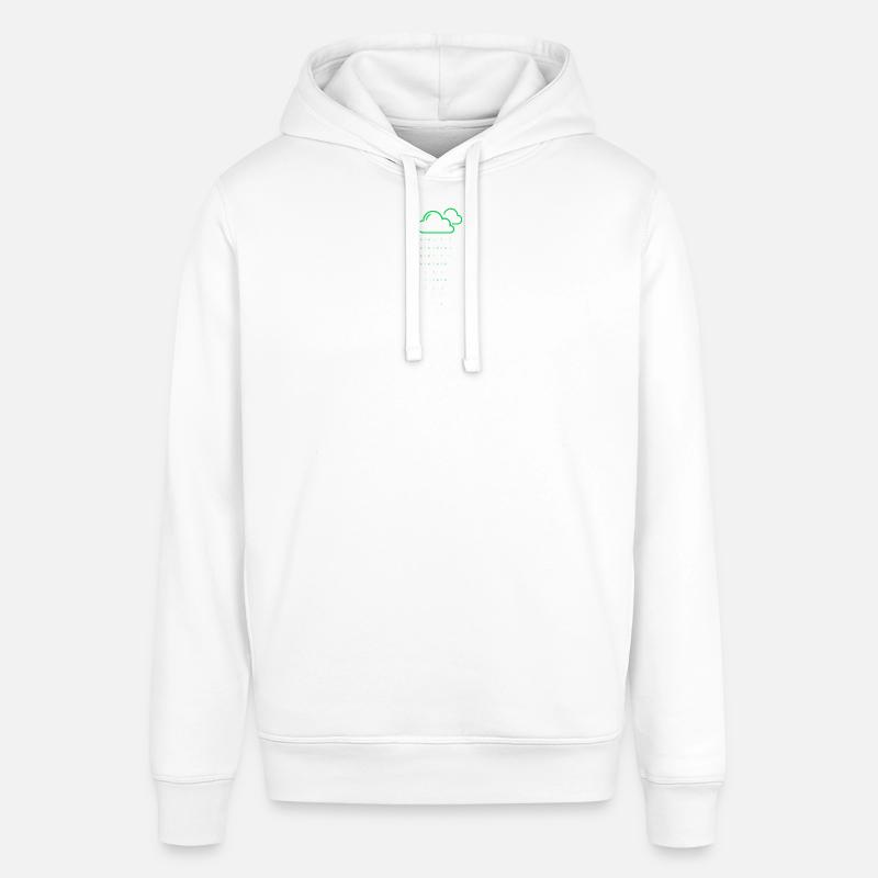 Code de pluie nuageuse - Sweat à capuche SOUNDER Stanley/Stella Unisexe - blanc