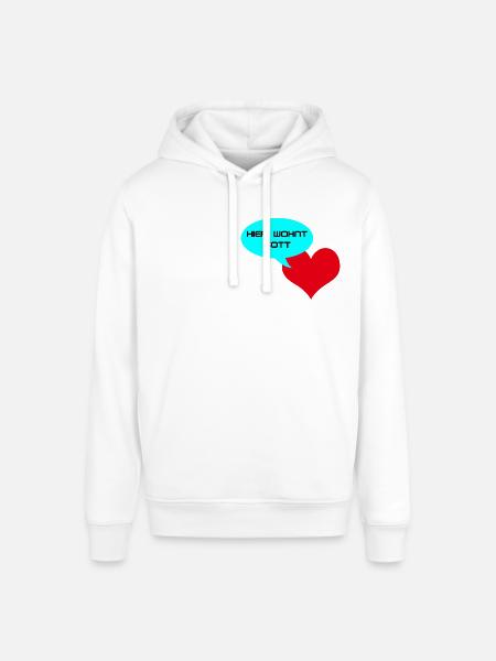 Hier Wohnt Gott - Stanley/Stella Unisex Hoodie SOUNDER - Weiß